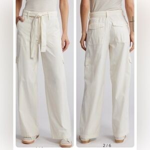 Madewell Griff Superwide Leg Cargo Pants Cream Size 31